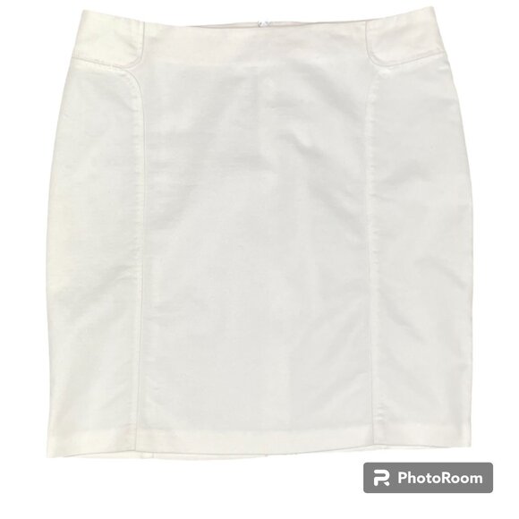 Women's NEW YORK & CO. Stretch Pencil Skirt‎ white–size 12 - Picture 1 of 10